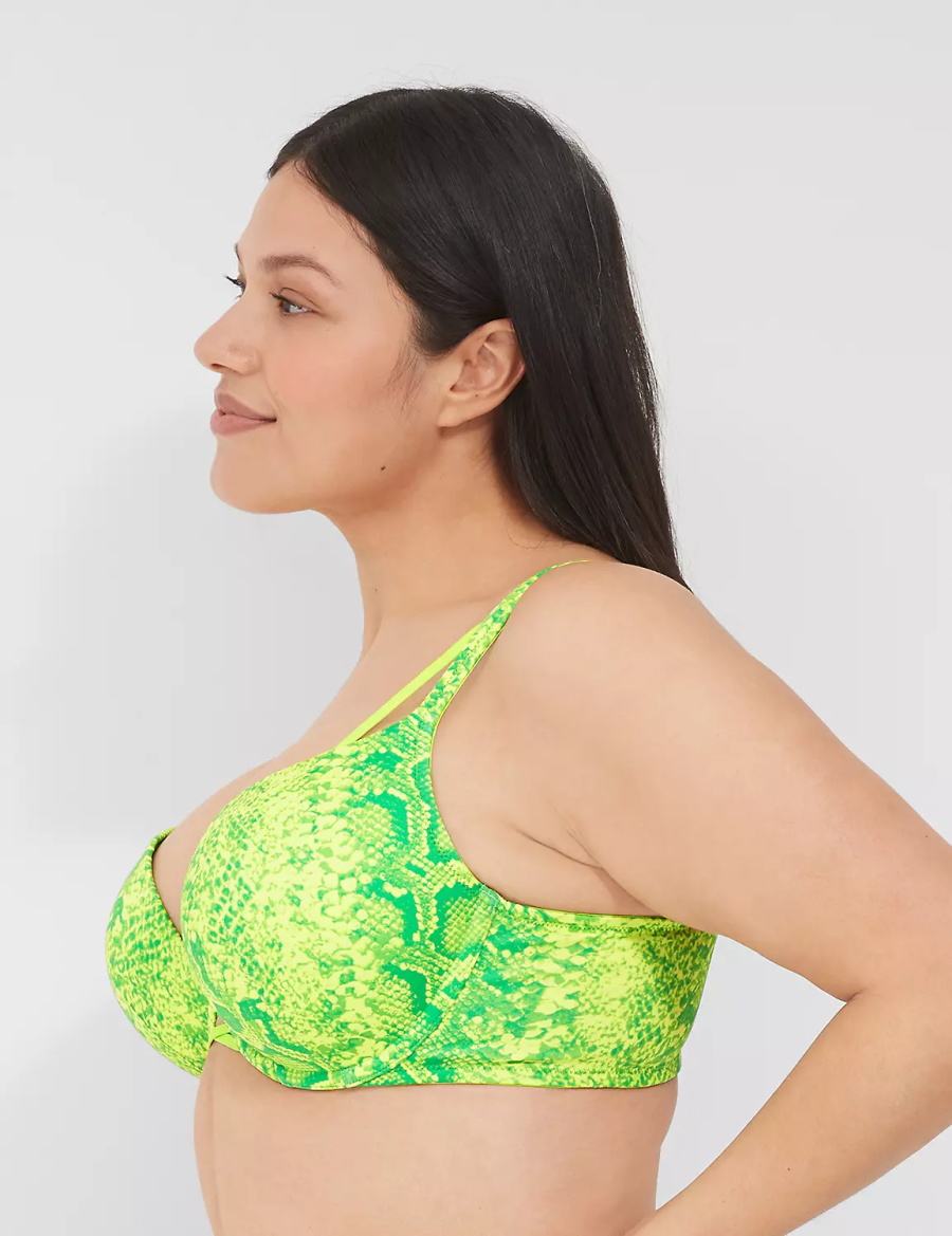 Lane Bryant Boost Plunge Women Bralettes Light Green | FFM7212EV