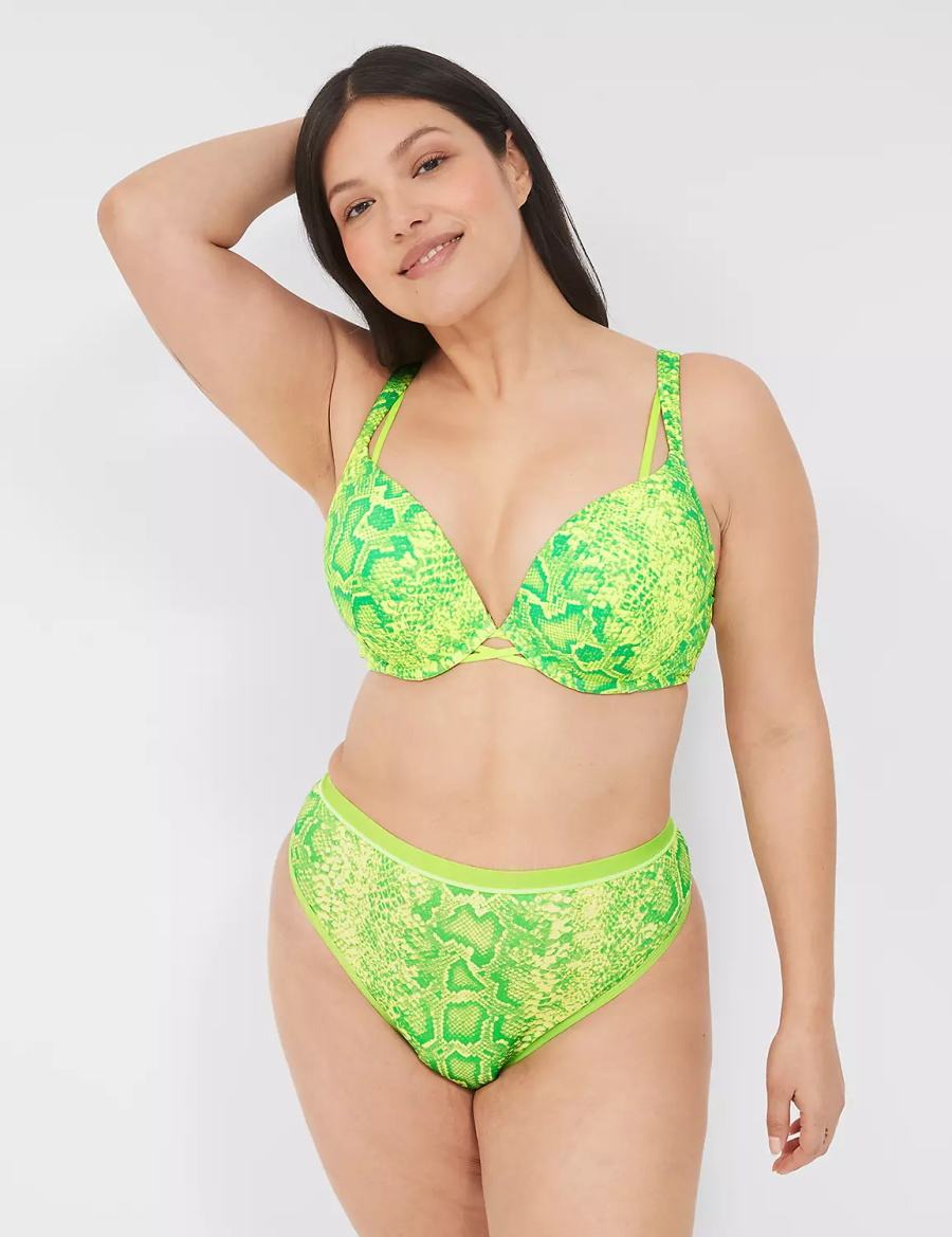 Lane Bryant Boost Plunge Women Bralettes Light Green | FFM7212EV