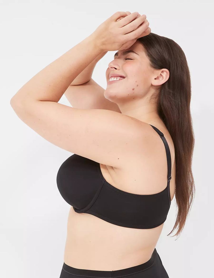 Lane Bryant Boost Plunge Women Bralettes Black | MMH1916TK