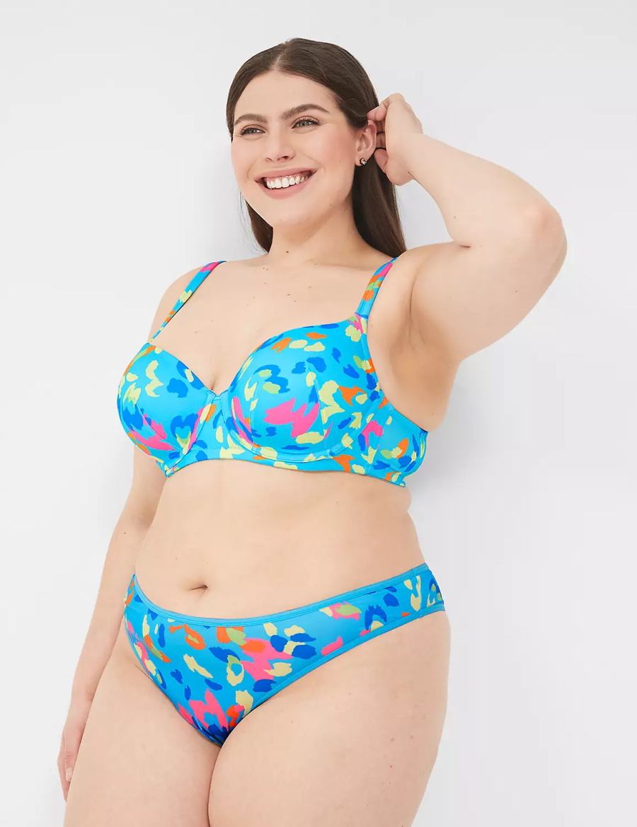 Lane Bryant Boost Women Balconette Bra Blue Multicolor | SCJ8389MM