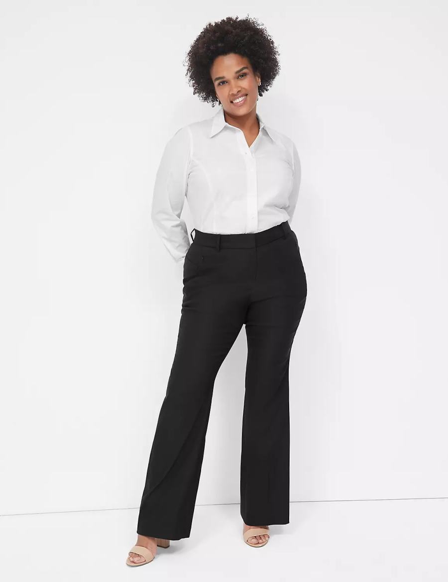 Lane Bryant Boot 4-Season Women Pants Black | AVR595PH