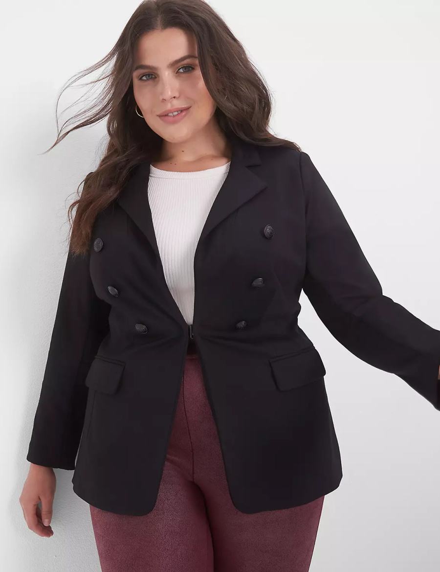 Lane Bryant Bryant Women Blazers Black | TFJ7088HC