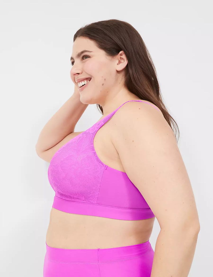 Lane Bryant Comfort Bliss Lightly Lined No-Wire Women Bralettes Light Purple | EZW2758AZ