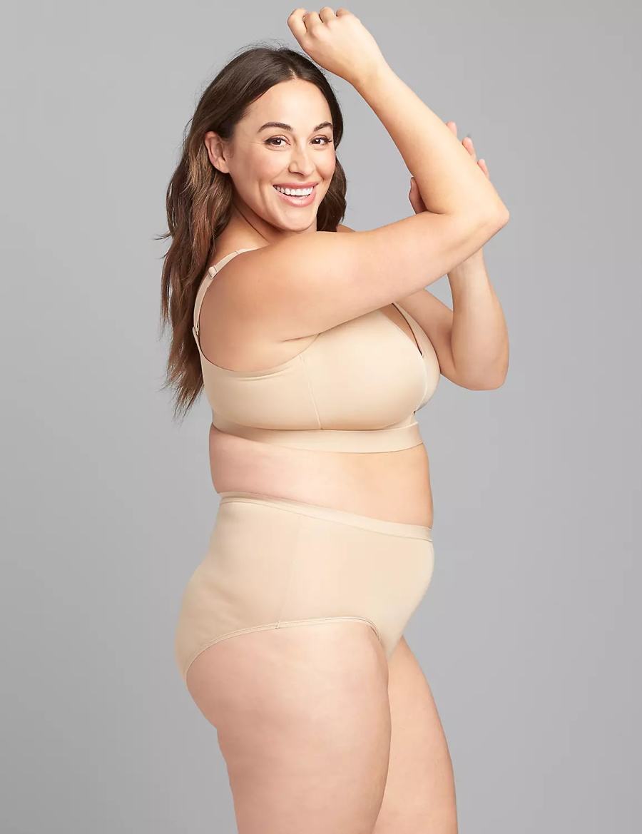 Lane Bryant Comfort Bliss Lightly Lined No-Wire Women Bralettes Beige | HNP9198IP