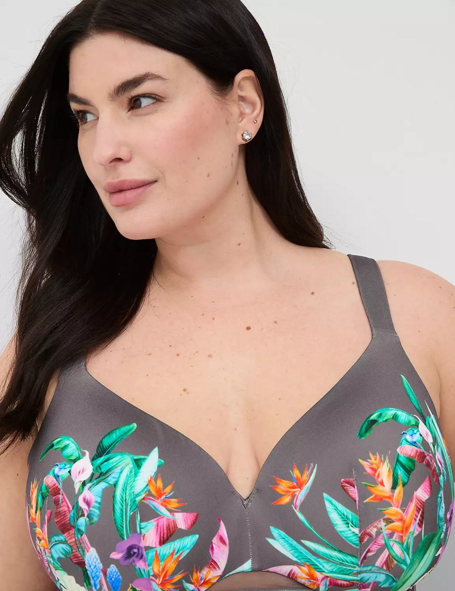 Lane Bryant Comfort Bliss Lightly Lined Full Coverage Women Bralettes Green Multicolor | YUE113EU