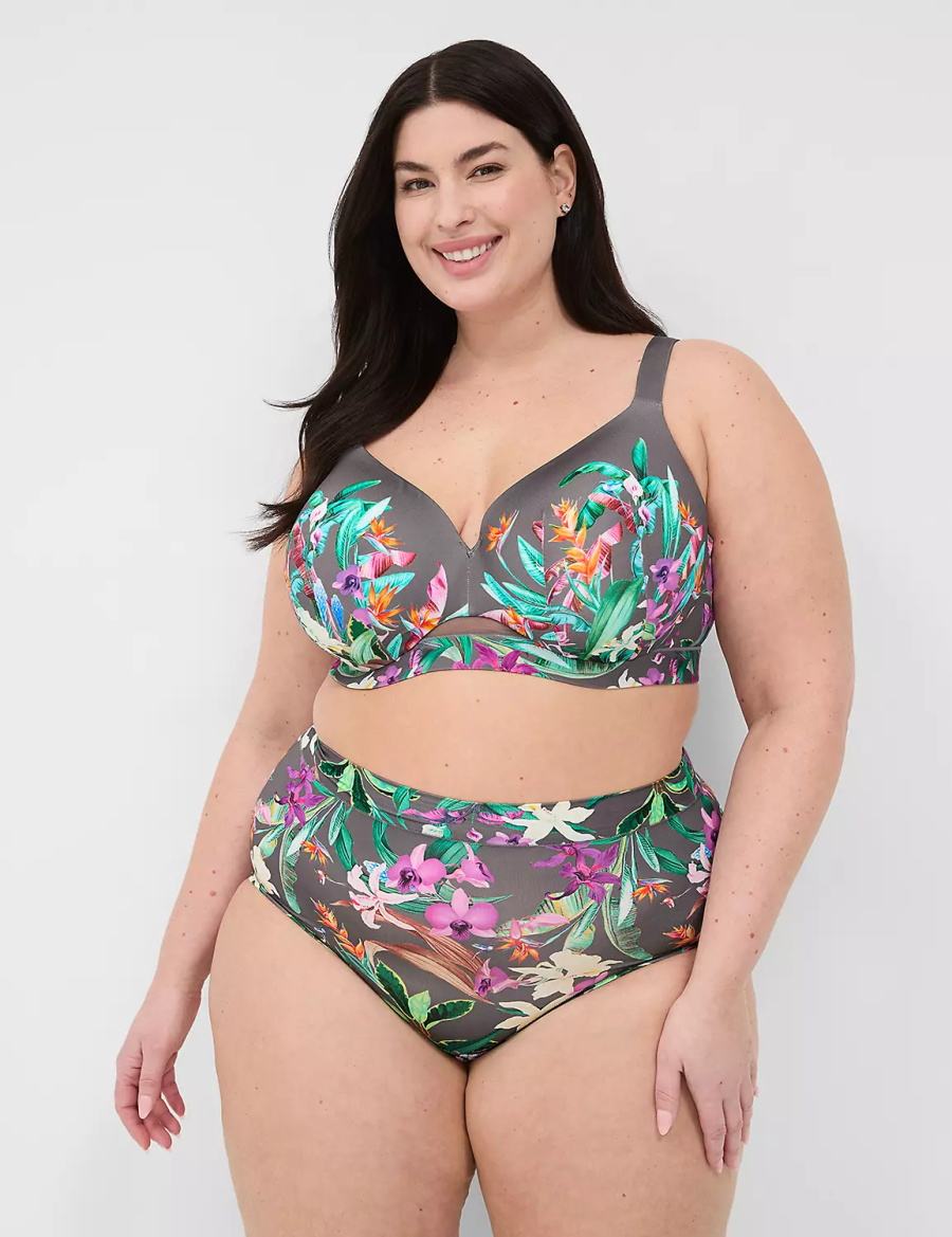 Lane Bryant Comfort Bliss Lightly Lined Full Coverage Women Bralettes Green Multicolor | YUE113EU