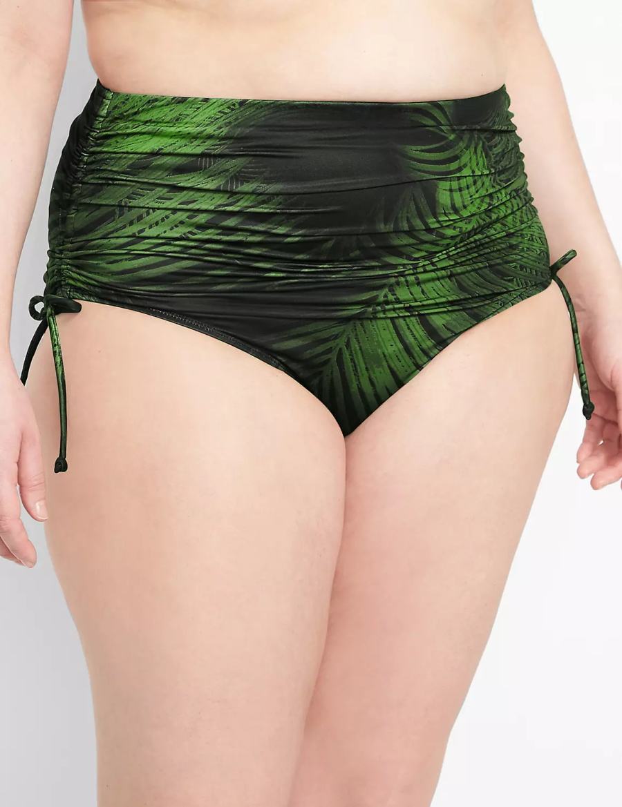 Lane Bryant Convertible High-Waist Swim Women Briefs Dark Green | XHM7624WC