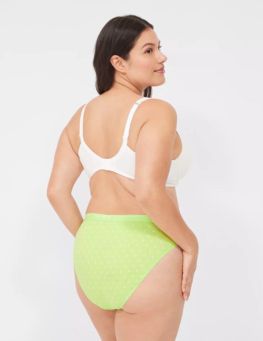 Lane Bryant Cotton French Cut Women Briefs Green | NRU9851BS