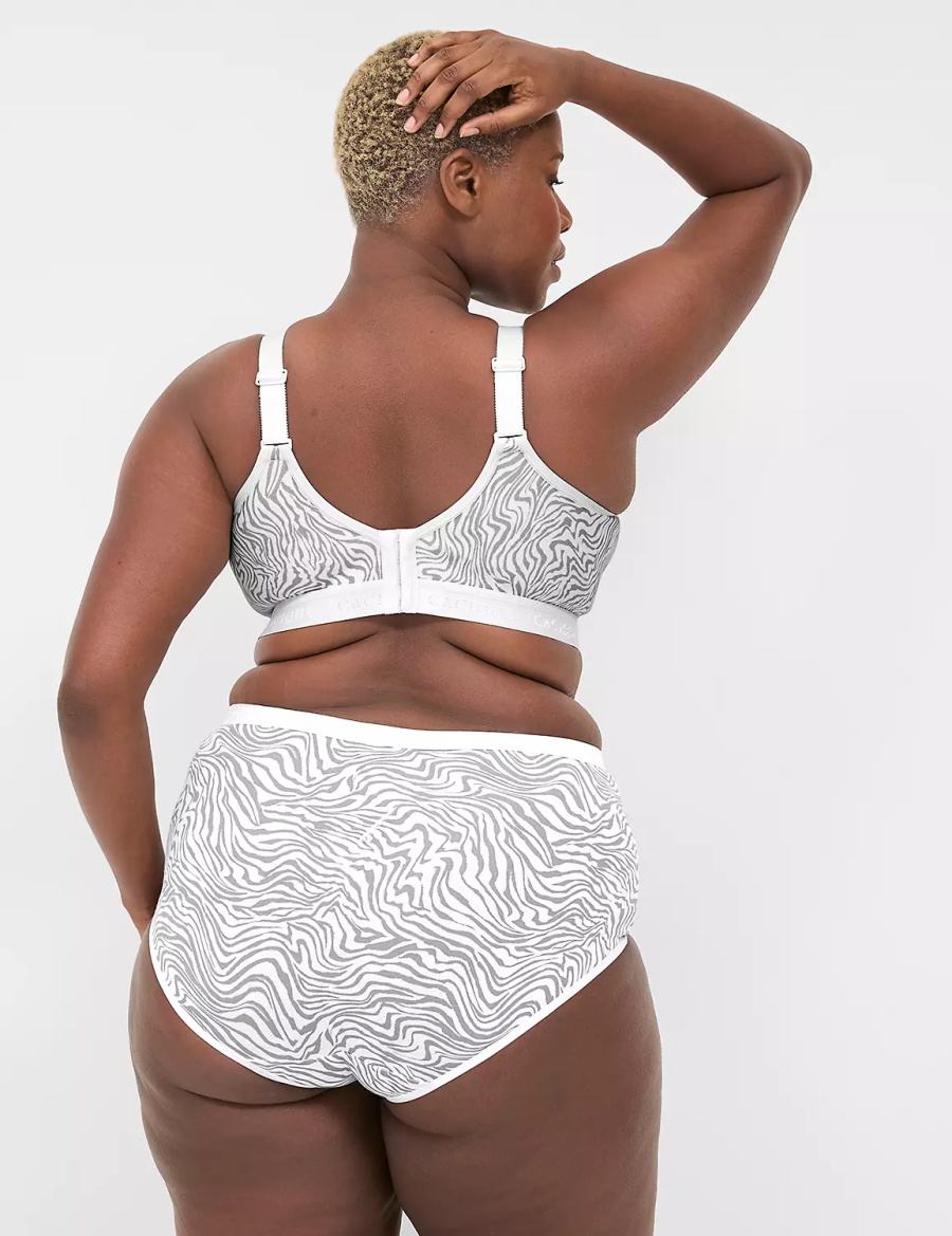 Lane Bryant Cotton Full Women Briefs White | NZN353FT