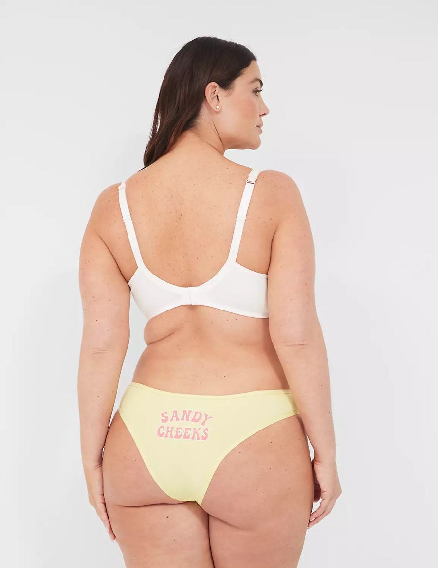 Lane Bryant Crush Cotton Dipped Tanga Women Briefs Yellow | AZF2785EU