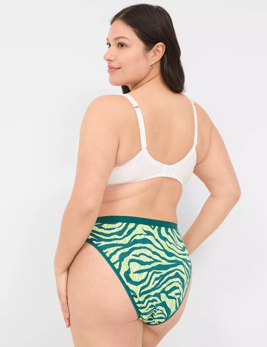 Lane Bryant Crush Cotton French Women Briefs Deep Turquoise | CWH734DW