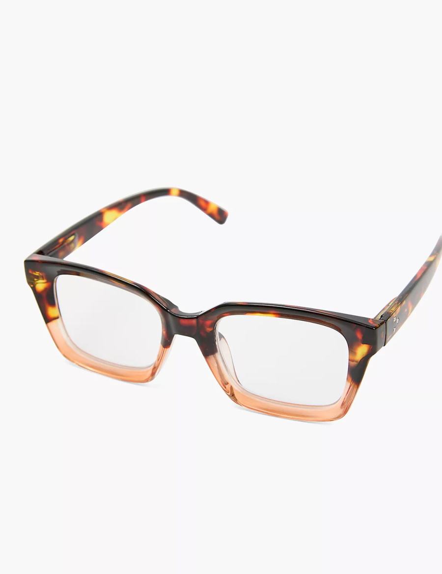 Lane Bryant Crystal Tortoiseshell & Tan Reading Women Glasses Brown | BZF457AF