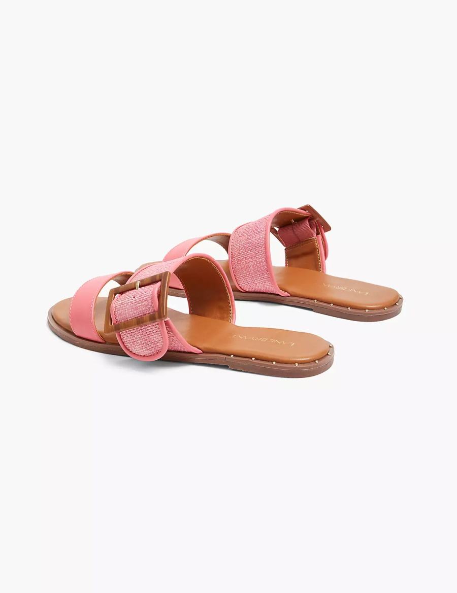 Lane Bryant Dream Cloud Buckle Slip-On Women Flat Sandals Coral | STV8215BW