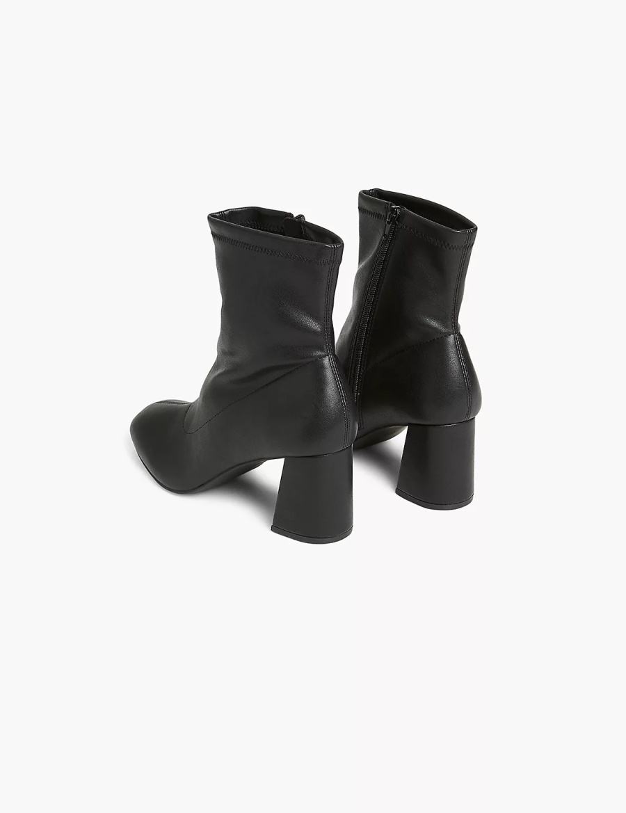 Lane Bryant Dream Cloud Faux-Leather Dressy Women Booties Black | BVA3094GL