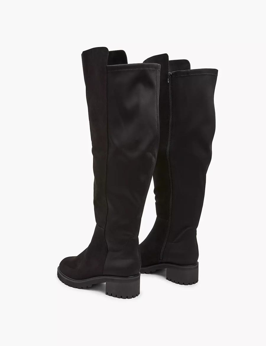 Lane Bryant Dream Cloud Faux-Microsuede Women Over-the-knee Boots Black | FEN5241VI