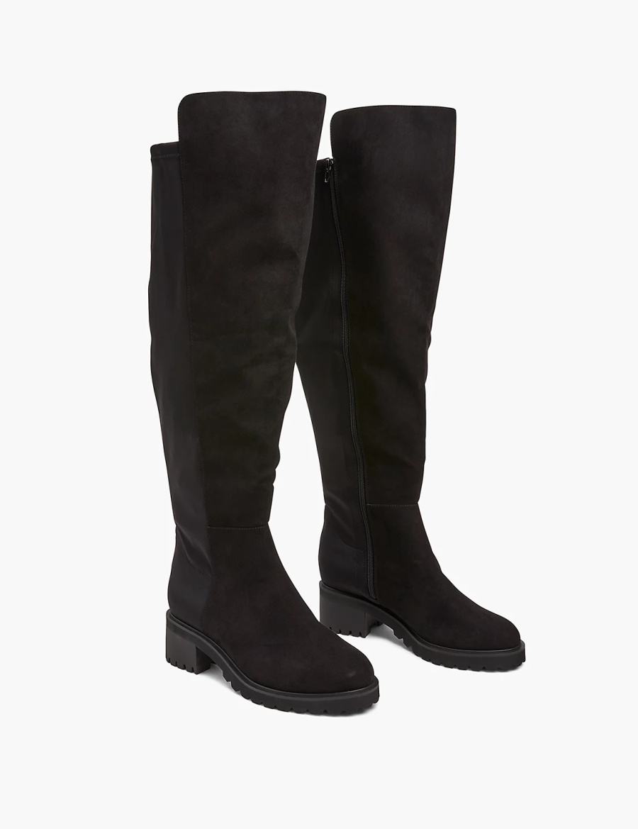 Lane Bryant Dream Cloud Faux-Microsuede Women Over-the-knee Boots Black | FEN5241VI