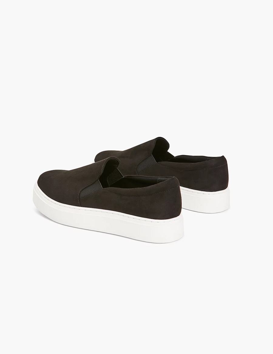 Lane Bryant Dream Cloud Faux-Suede Slip-On Women Sneakers Black | RVG6387KC