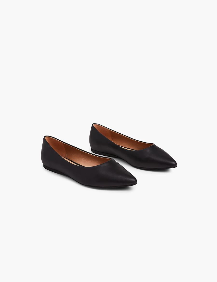 Lane Bryant Dream Cloud Pointed-Toe Women Ballet Flats Black | OBC6258KL