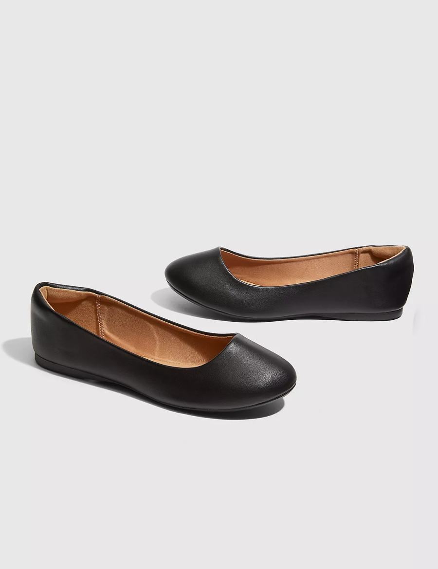 Lane Bryant Dream Cloud Round-Toe Women Ballet Flats Black | XPQ4190CJ