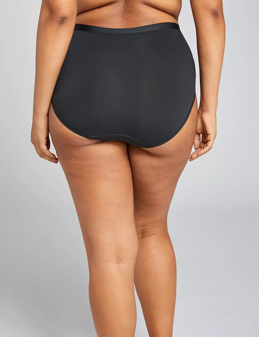 Lane Bryant Extra Soft Full Women Briefs Black | UHD9539LM