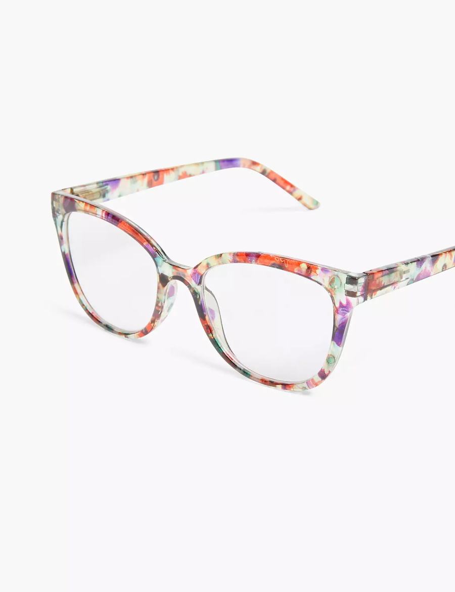 Lane Bryant Floral Cateye Reading Women Glasses Multicolor | EUM6665WL