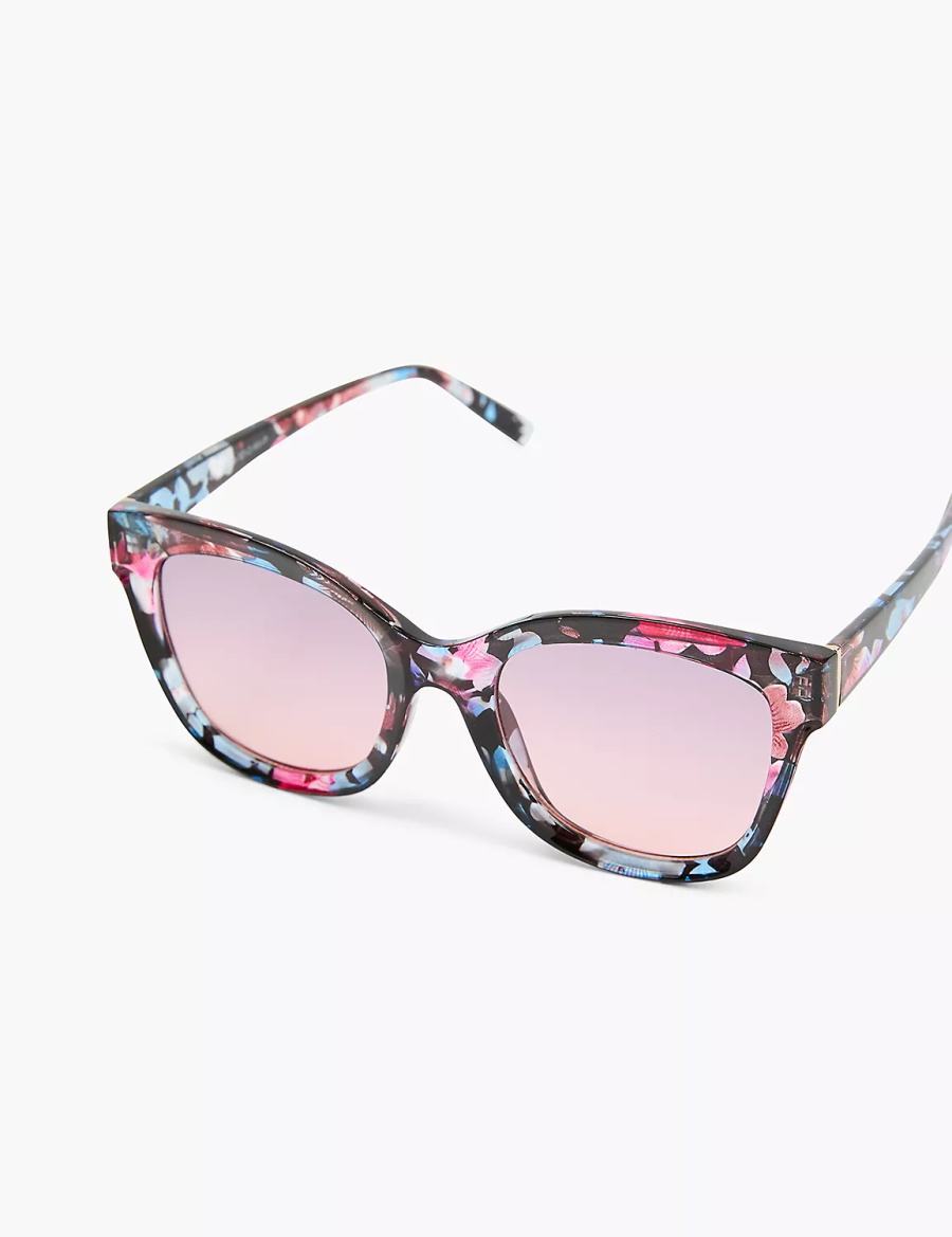 Lane Bryant Floral Print Cateye Women Sunglasses Multicolor | ZUB176ZL