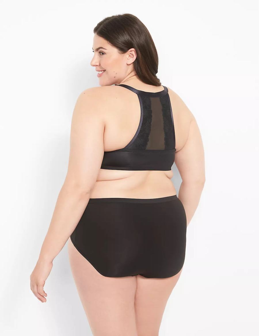 Lane Bryant Front-Close Boost Plunge Women Bralettes Black | TWM3921ZQ