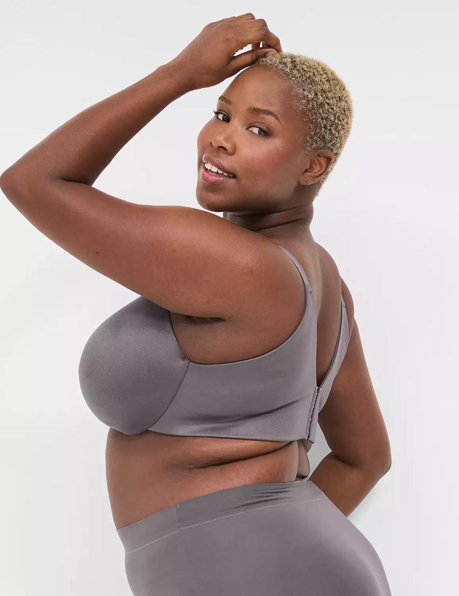 Lane Bryant Invisible Backsmoother Lightly Lined Full Coverage Women Bralettes Dark Grey | XBA4983MD