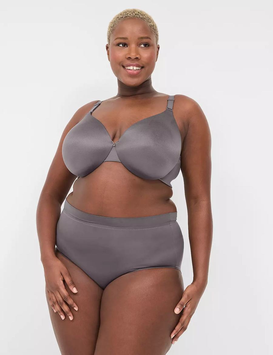 Lane Bryant Invisible Backsmoother Lightly Lined Full Coverage Women Bralettes Dark Grey | XBA4983MD