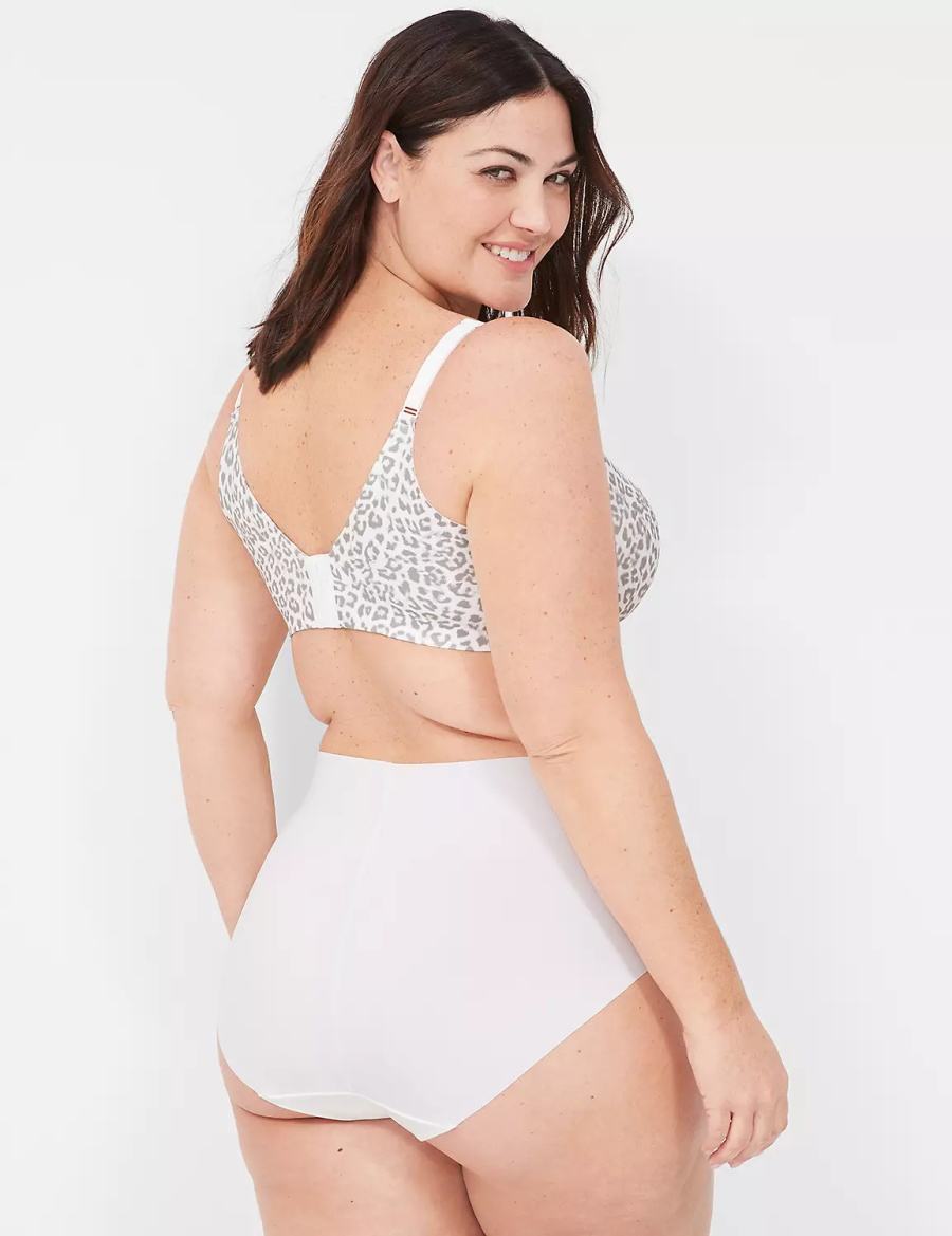 Lane Bryant Invisible Edge Full Women Briefs White | YYS889KB