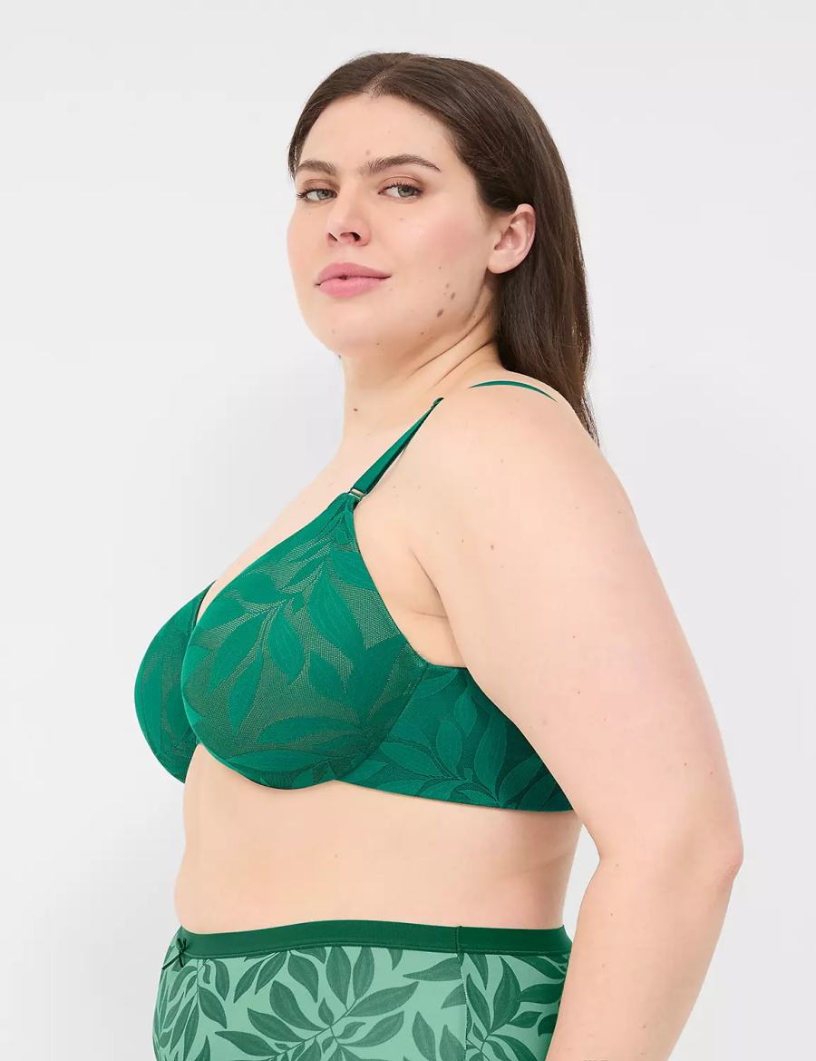 Lane Bryant Invisible Lace Backsmoother Full Coverage Women Bralettes Dark Green | SDT6286GJ