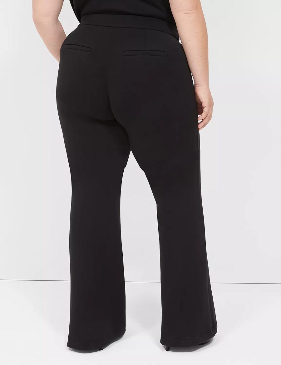 Lane Bryant Journey Knit Flare Women Pants Black | GWV5518MP