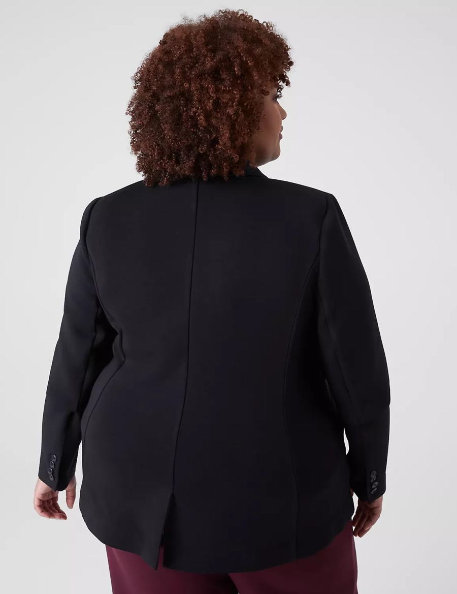 Lane Bryant Journey Knit With Zipper Pocket Women Jackets Black | FOR7170XM