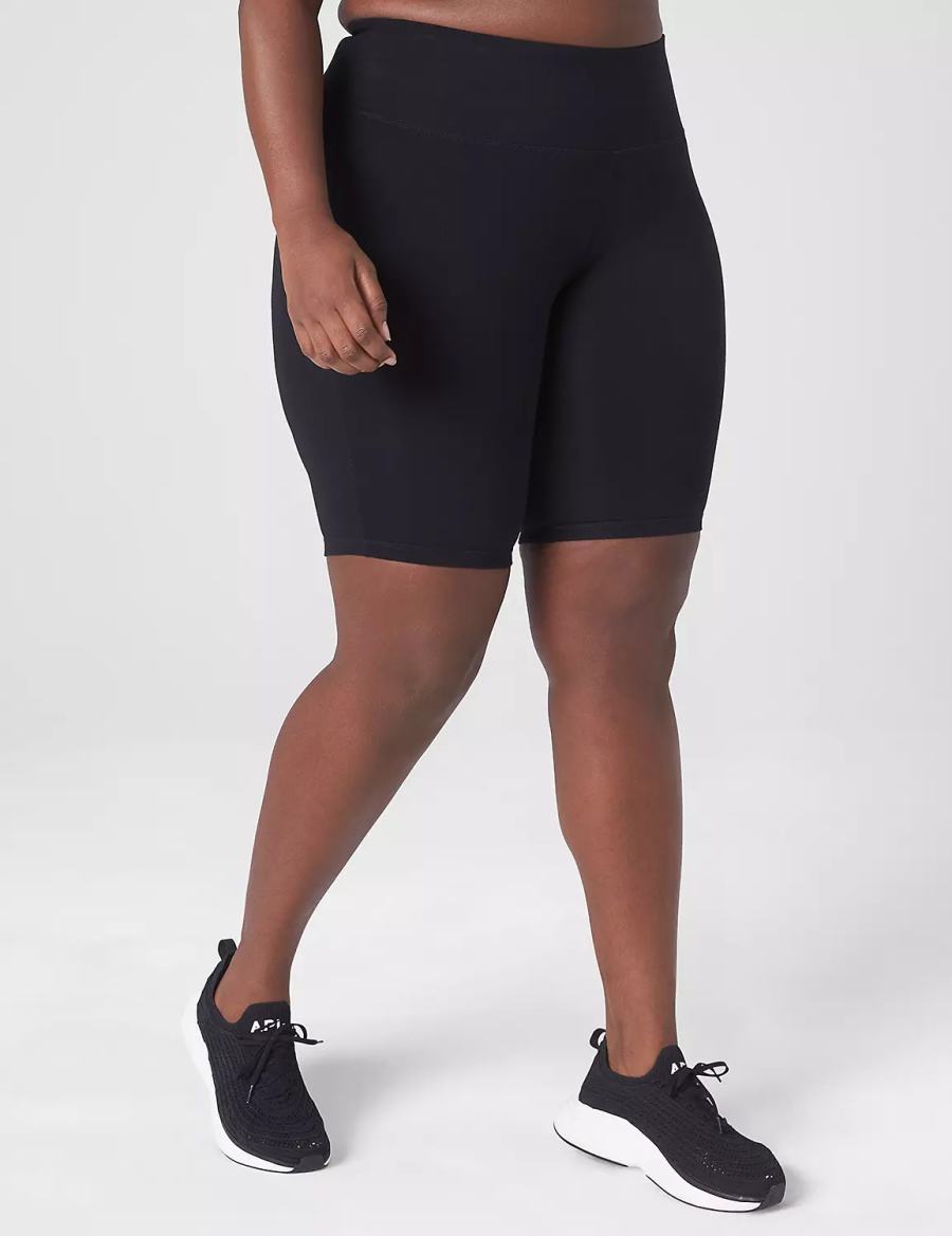 Lane Bryant LIVI High-Rise Signature Stretch Knee - 10.5” Inseam Women Shorts Black | IGT3246ZH