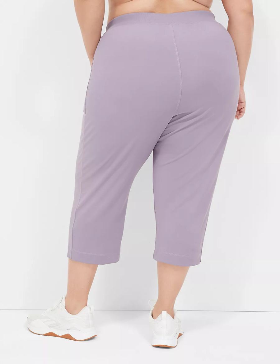 Lane Bryant LIVI Knit Capri Women Pants Purple Olive | MRO977CT