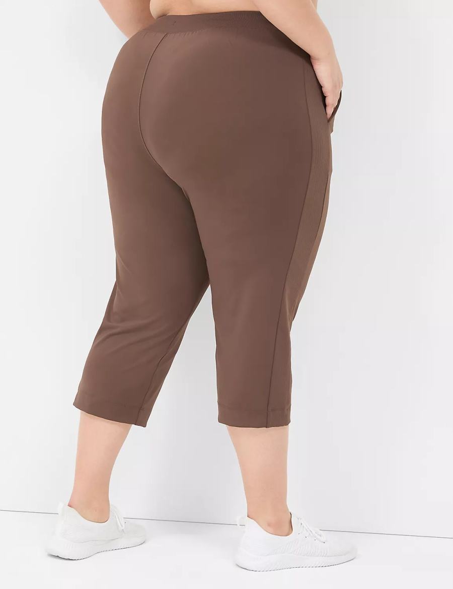 Lane Bryant LIVI Knit Capri Women Pants Dark Brown | XHY5568UH