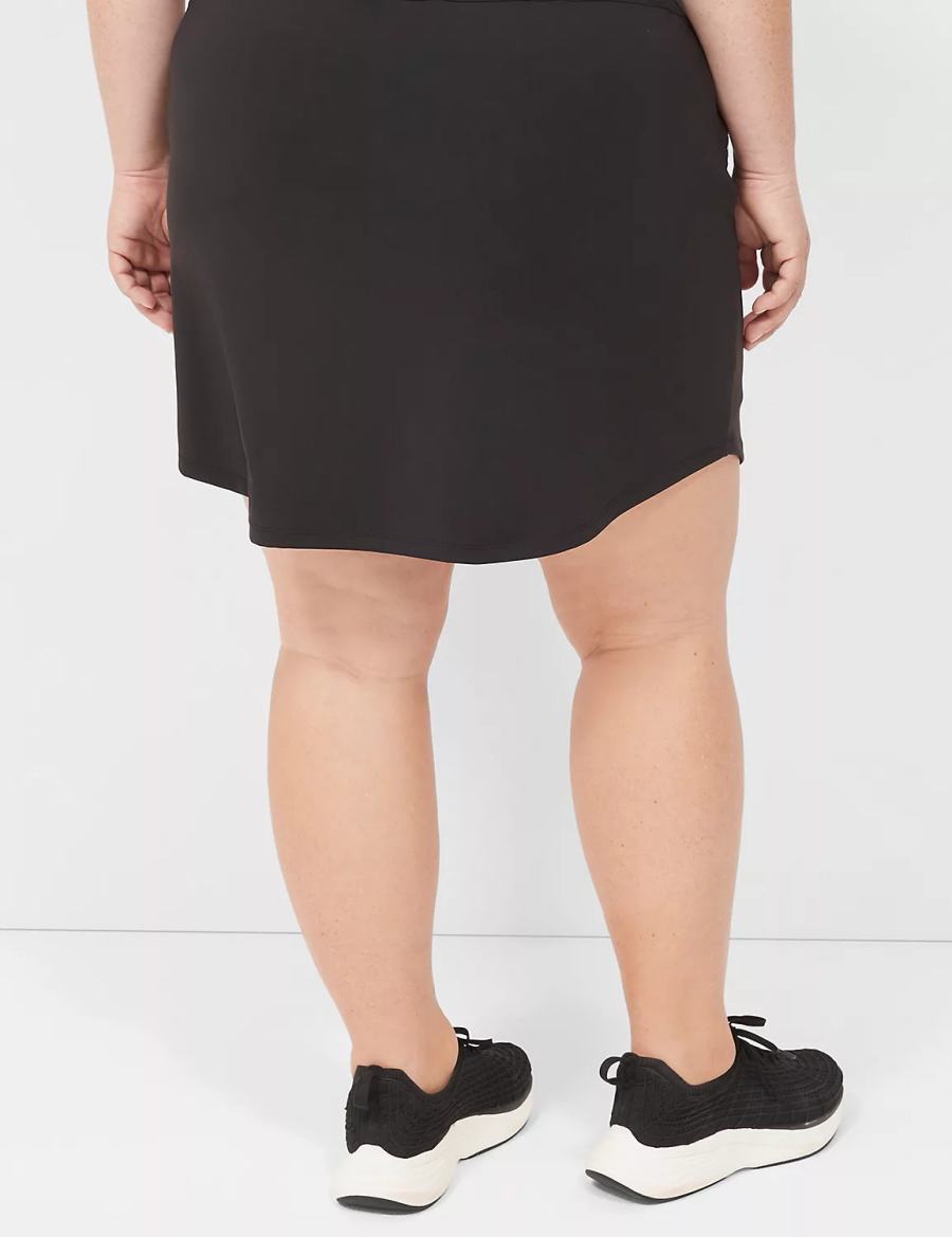 Lane Bryant LIVI Knit Women Shorts Black | DTO296TA