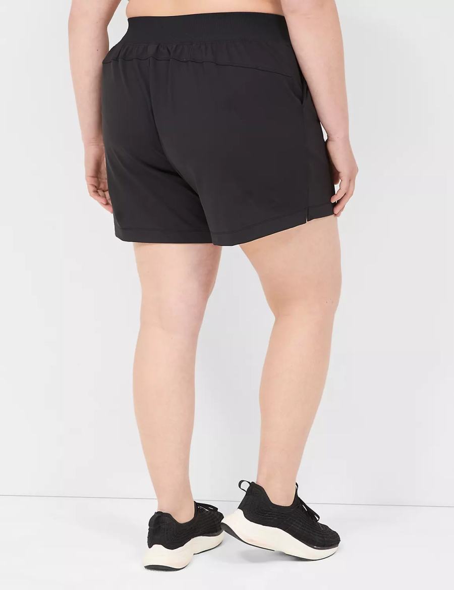 Lane Bryant LIVI Knit Women Shorts Black | LUJ5940JV