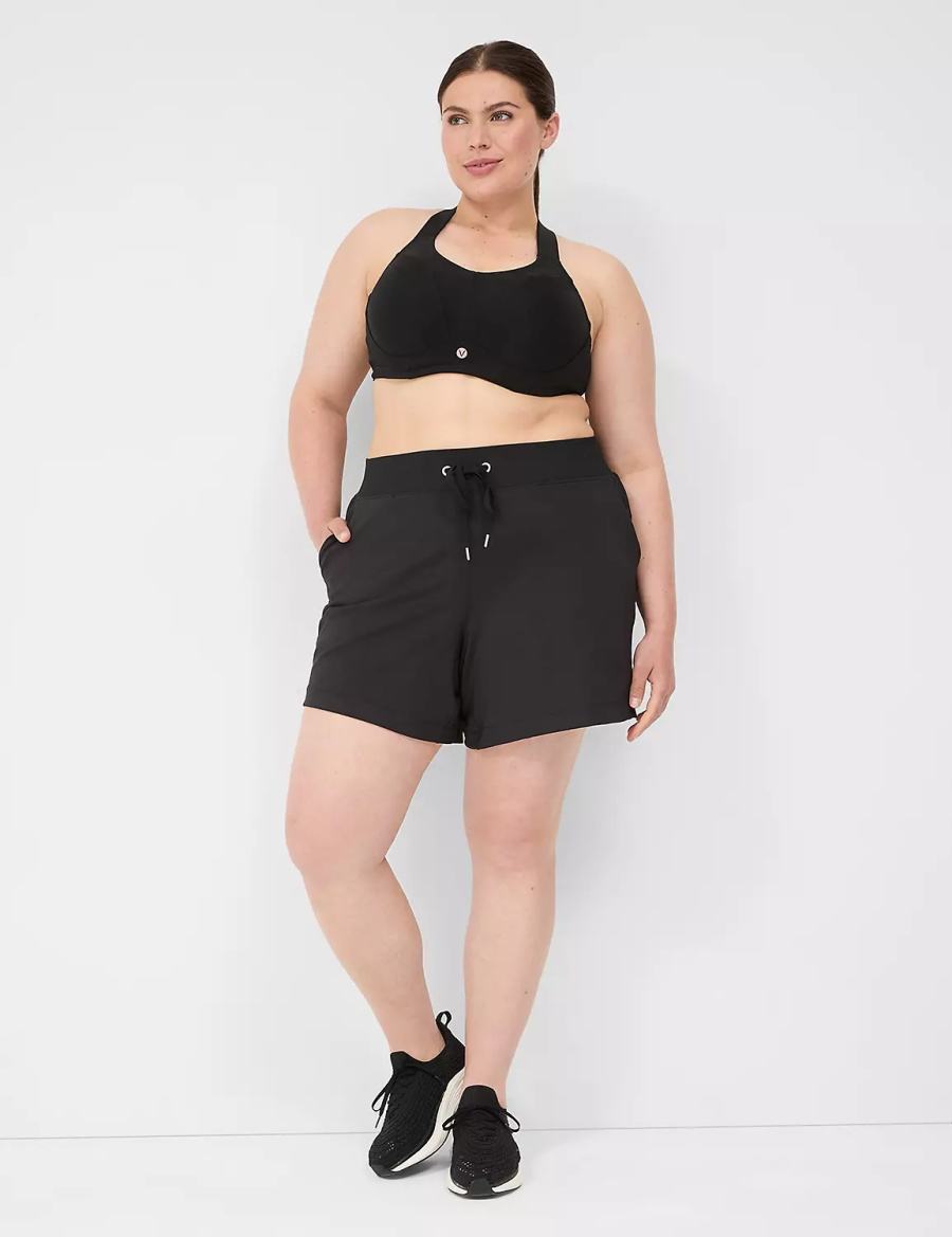 Lane Bryant LIVI Knit Women Shorts Black | LUJ5940JV