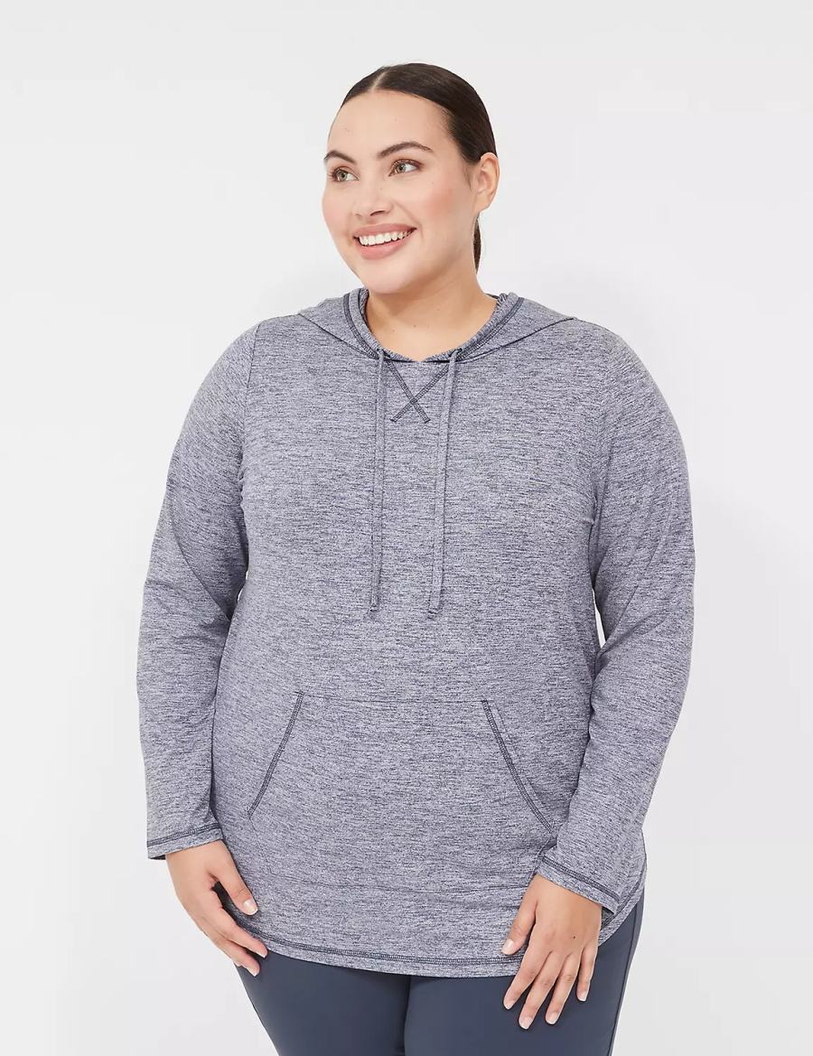 Lane Bryant LIVI Long-Sleeve Recycled LIVI Soft Women Hoodie Navy | BHJ5320TH