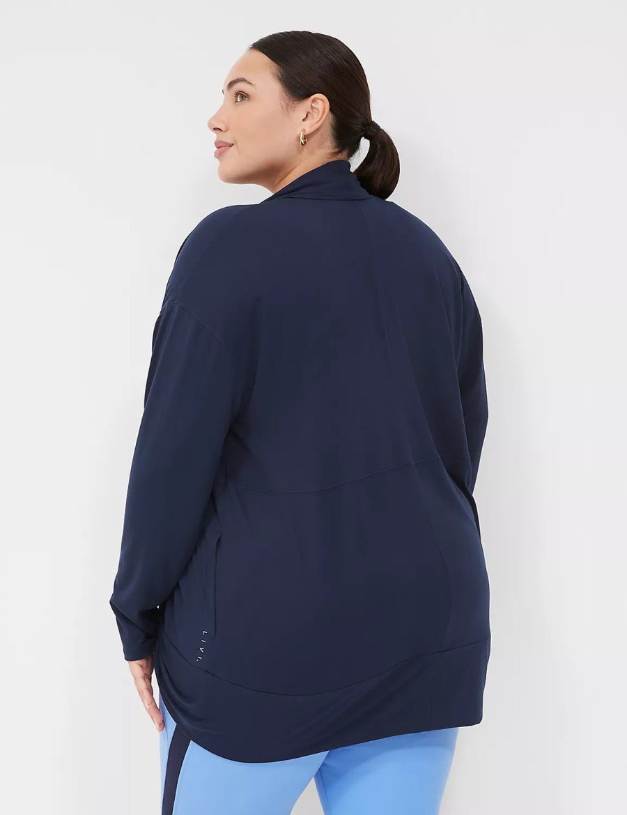 Lane Bryant LIVI Recycled LIVI Soft Cocoon Overpiece Women Robe Navy | FEY8418PT