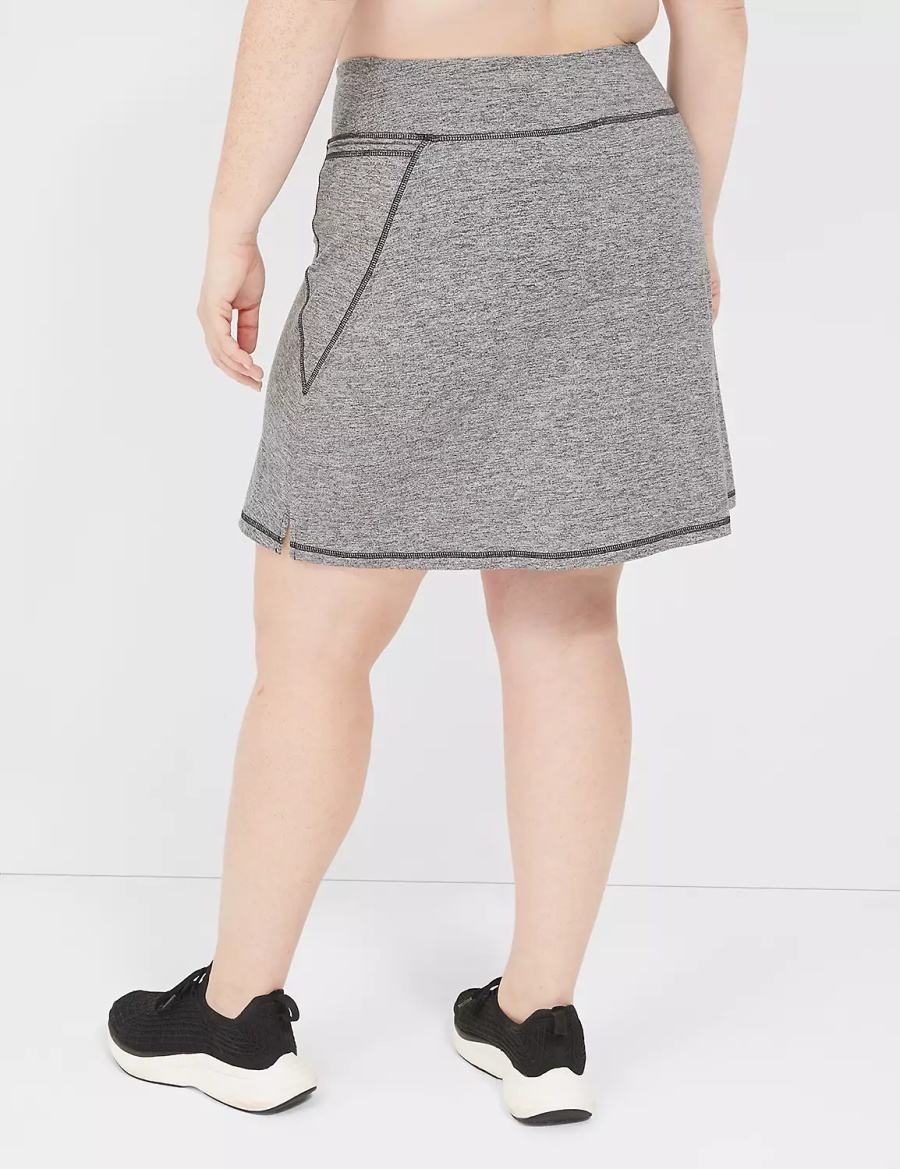 Lane Bryant LIVI Recycled LIVI Soft Marl Women Shorts Black White | UPP5453AP