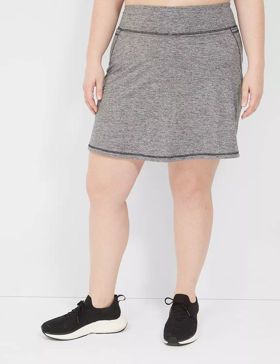 Lane Bryant LIVI Recycled LIVI Soft Marl Women Shorts Black White | UPP5453AP