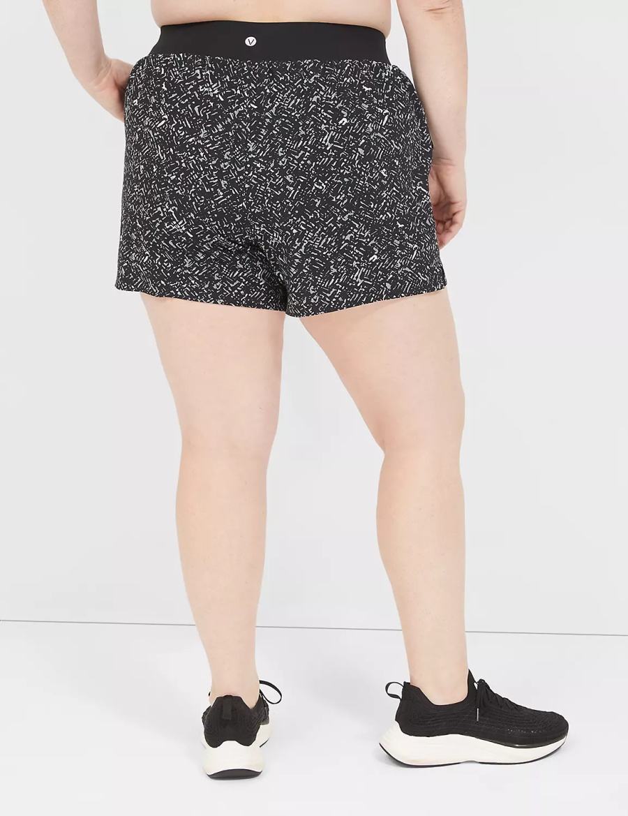 Lane Bryant LIVI Stretch Woven Women Shorts Black | HYF189SF