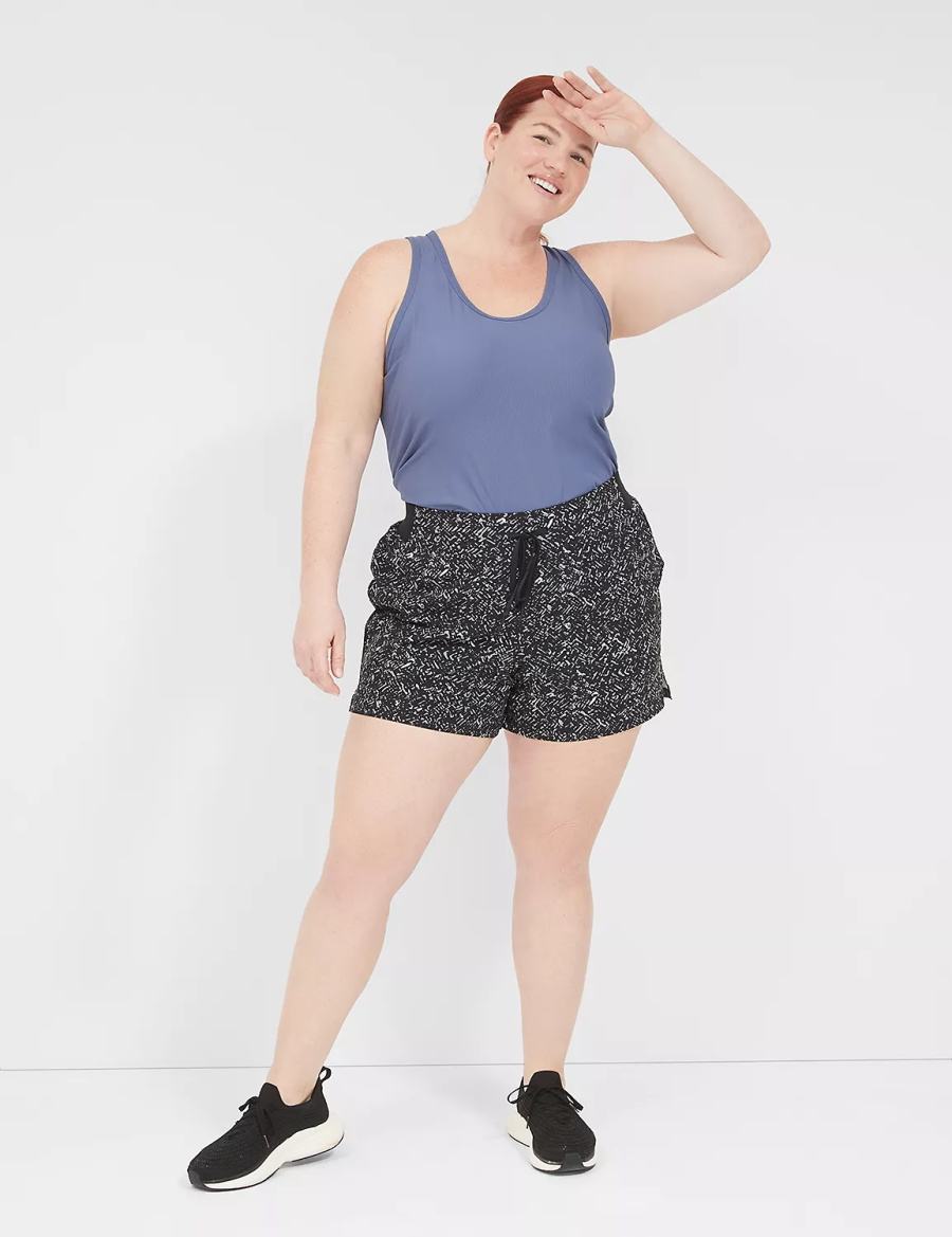 Lane Bryant LIVI Stretch Woven Women Shorts Black | HYF189SF