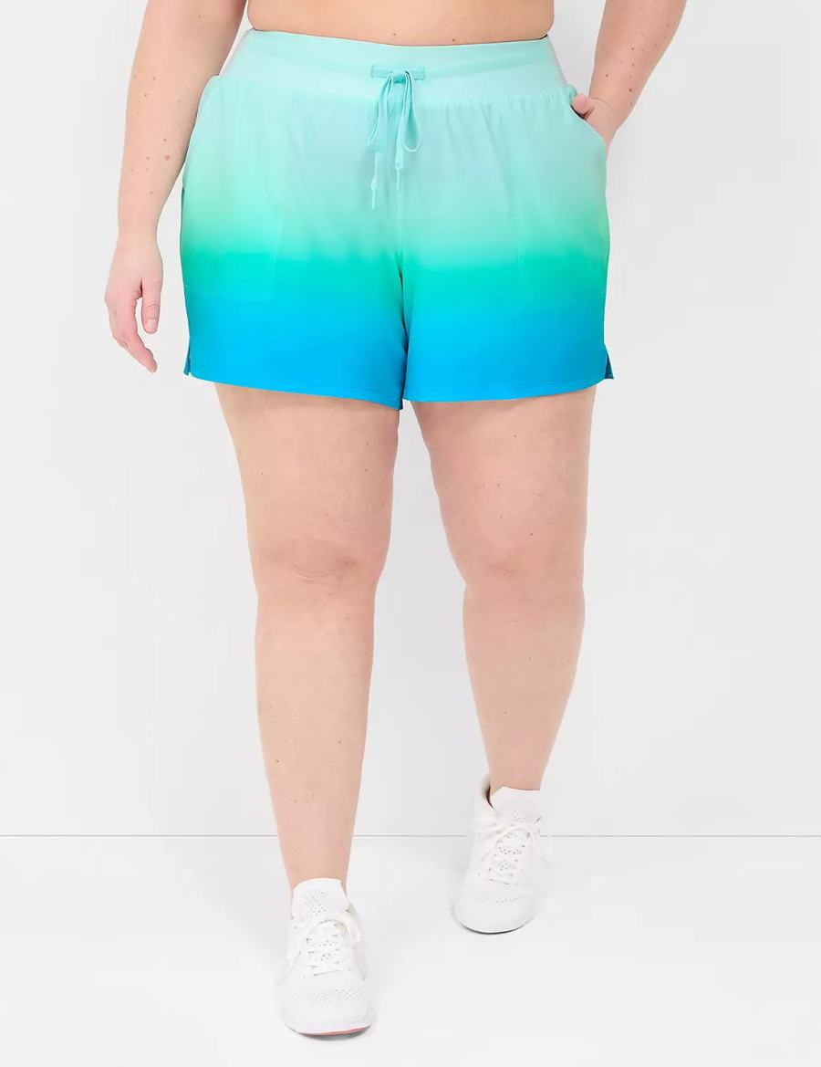 Lane Bryant LIVI Stretch Woven Women Shorts Green | REZ4879XW