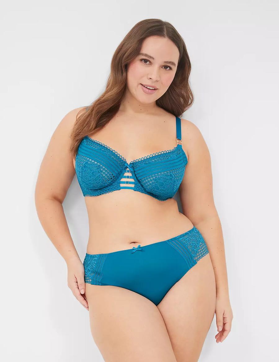 Lane Bryant Lace-Back Women Cheeky Panty Blue | SKY4662GF