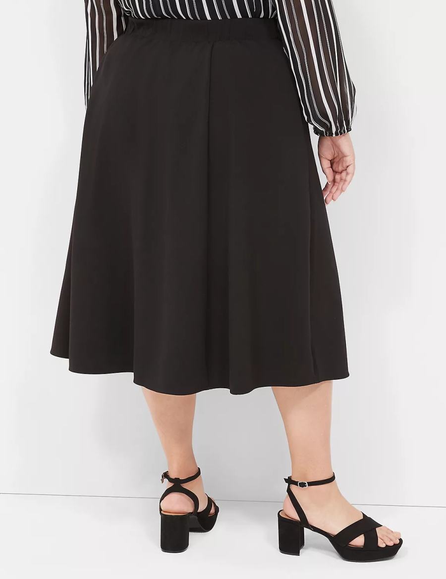 Lane Bryant Lena Women Skirts Black | PSM3563BG