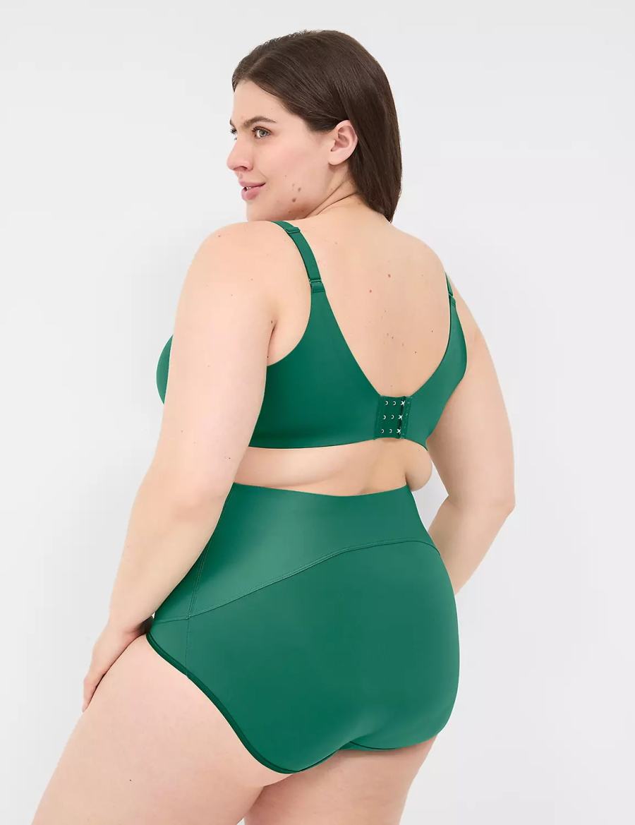 Lane Bryant Level 2 Totally Smooth High-Waist Women Briefs Dark Green | AMT3163HD