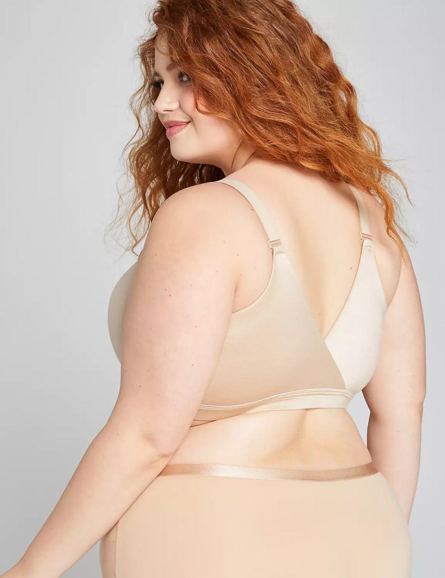 Lane Bryant Lightly Lined Lounge Women Bralettes Beige | ETH735SO